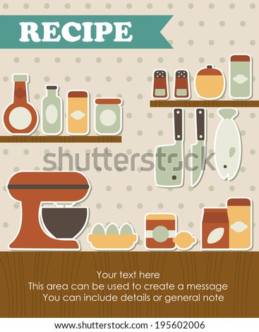 recipe card design vector illustration stock vector royalty recipe card design