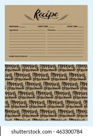 Recipe Card Template with Back Design