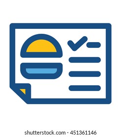 Recipe Card Vector Icon