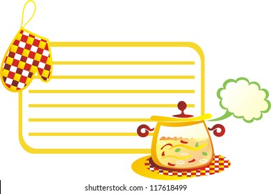 Recipe card vector illustration