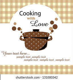 recipe card. vector illustration