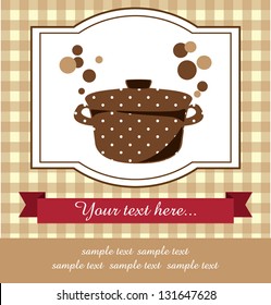 recipe card. vector illustration