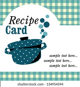 recipe card. vector illustration