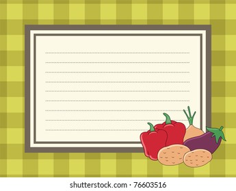 recipe card. vector illustration