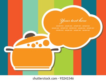 recipe card. vector illustration