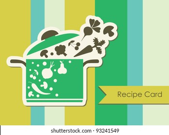 recipe card. vector illustration