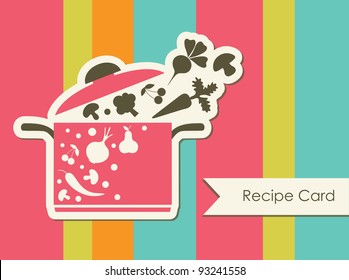 recipe card. vector illustration