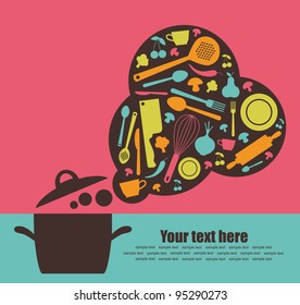 recipe card. vector illustration