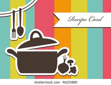 recipe card. vector illustration