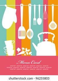 recipe card. vector illustration