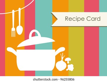 recipe card. vector illustration