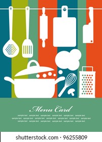 recipe card. vector illustration