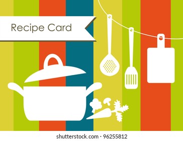 recipe card. vector illustration