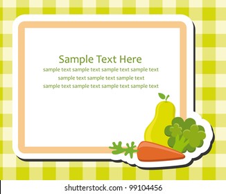 Recipe Card. Vector Illustration