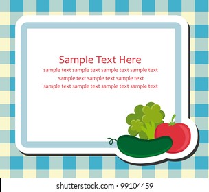 Recipe Card. Vector Illustration