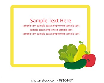 recipe card. vector illustration