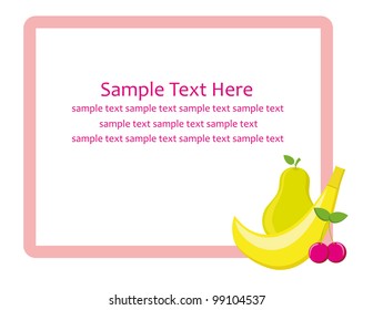 recipe card. vector illustration