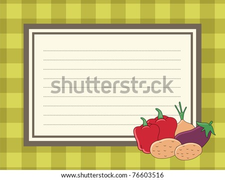 recipe card. vector illustration