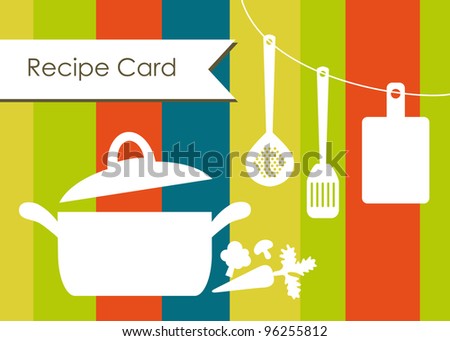 recipe card. vector illustration