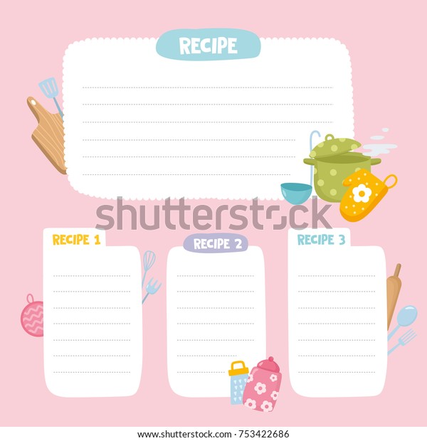 Recipe Cards Template from image.shutterstock.com