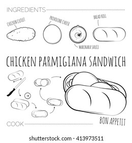 Recipe Of Chicken Parmigiana Sandwich Top View