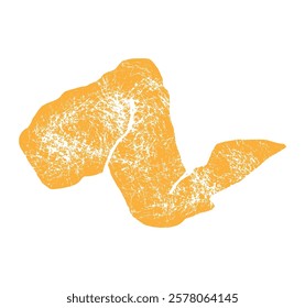 Recipe chicken wings textured vector. Restaurant bucket. Food box