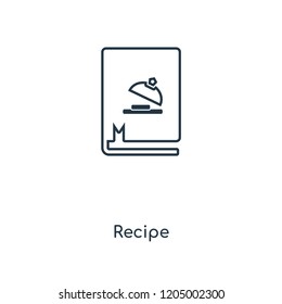Recipe concept line icon. Linear Recipe concept outline symbol design. This simple element illustration can be used for web and mobile UI/UX.