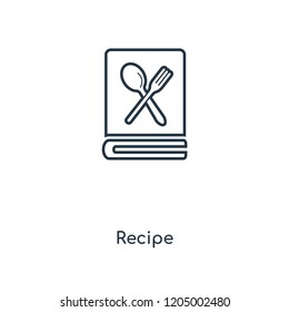 Recipe concept line icon. Linear Recipe concept outline symbol design. This simple element illustration can be used for web and mobile UI/UX.