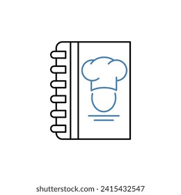 recipe concept line icon. Simple element illustration. recipe concept outline symbol design.