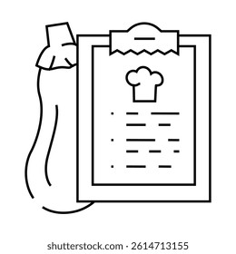 recipe cook eggplant line icon vector. recipe cook eggplant sign. isolated contour symbol black illustration