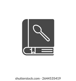 Receita Cookbook com Colher Ilustrando Educação Culinária e Processo de Cozimento Guiado