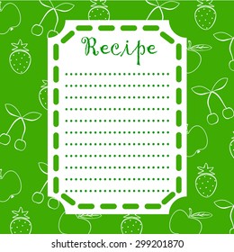 recipe cooking card
