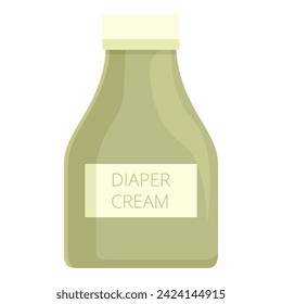 Recipe diaper cream icon cartoon vector. Small irritation. Talcum child