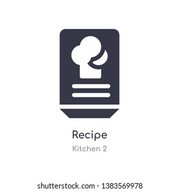 recipe icon. isolated recipe icon vector illustration from kitchen 2 collection. editable sing symbol can be use for web site and mobile app
