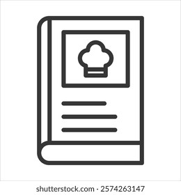 Recipe Icon Vector Illustration Outline