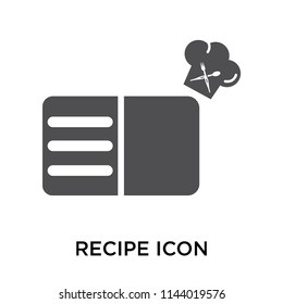 Recipe icon vector isolated on white background for your web and mobile app design, Recipe logo concept