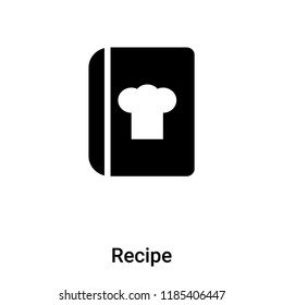 Recipe icon vector isolated on white background, logo concept of Recipe sign on transparent background, filled black symbol