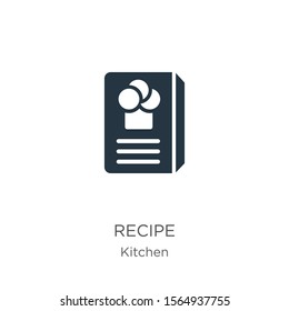 Recipe icon vector. Trendy flat recipe icon from kitchen collection isolated on white background. Vector illustration can be used for web and mobile graphic design, logo, eps10