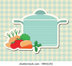 recipe label. vector illustration