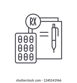 Recipe line icon concept. Recipe vector linear illustration, symbol, sign