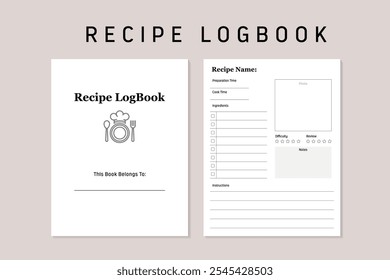 Recipe Logbook Kdp Interior Template