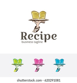 Recipe logo design. Restaurant, Chef and Recipe logo concept. Vector logo template