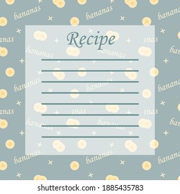 Recipe note with empty lines