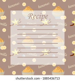 Recipe note with empty lines