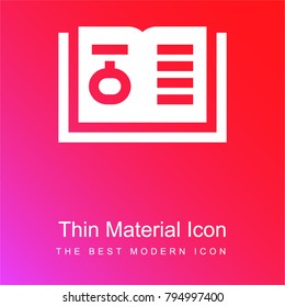 Recipe red and pink gradient material white icon minimal design