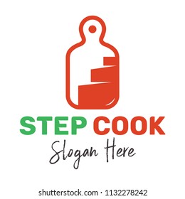 Recipe and Step Cooking Logo Design Inspiration Vector