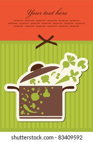 recipe sticker. vector illustration