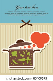 recipe sticker. vector illustration