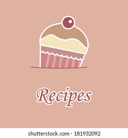 recipe template, cupcake