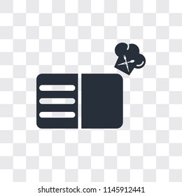 Recipe vector icon isolated on transparent background, Recipe logo concept